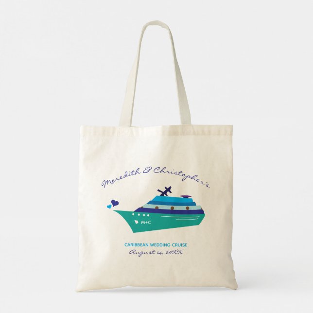 Bolso De Tela Cruceros Bodas personalizados (Reverso)
