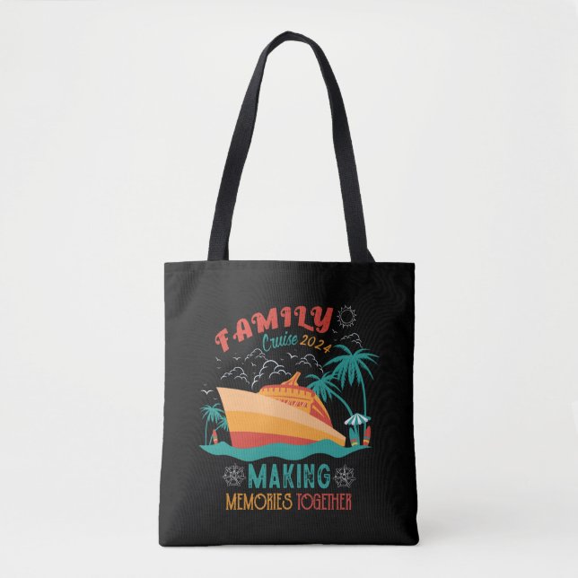 Bolso De Tela Cruceros familiares 2024 Haciendo Recuerdos juntos (Anverso)