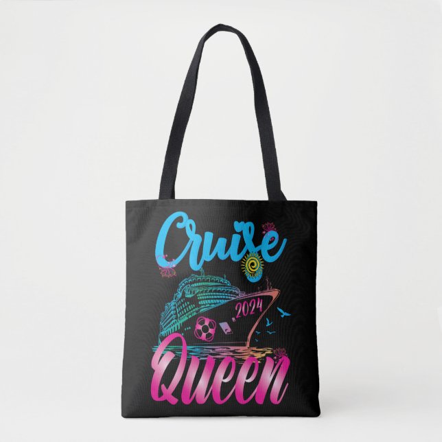 Bolso De Tela Cruceros Queen Vacation 2024 (Anverso)