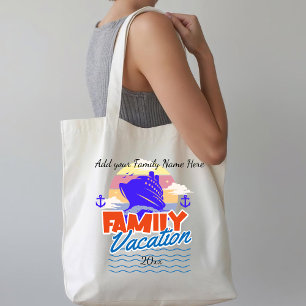 Bolso De Tela CRUISE Familiar Atardecer Azul/Naranja PERSONALIZA