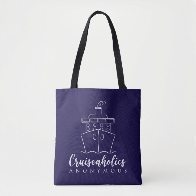 Bolso De Tela Cruiseaholics Anonymous Nautical (Anverso)