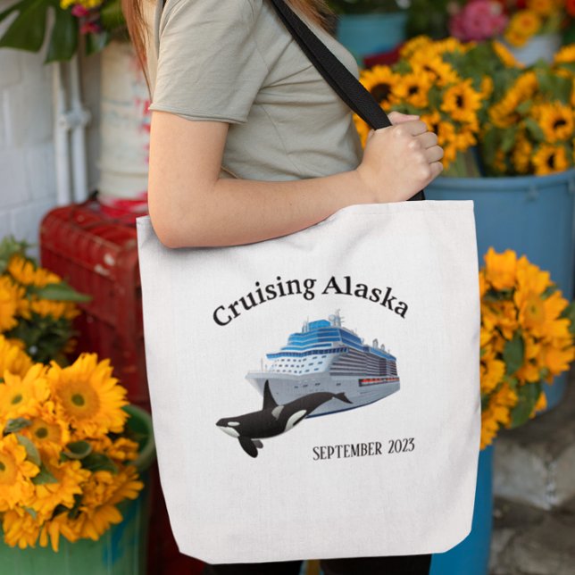 Bolso De Tela Cruising Alaska Orca Killer Whale Ship (Subido por el creador)