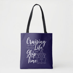 Bolso De Tela Cruising Therough Life Nautical