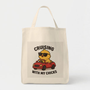 Bolso De Tela Cruising With My Chicks - Quirky Chick Tote Bag