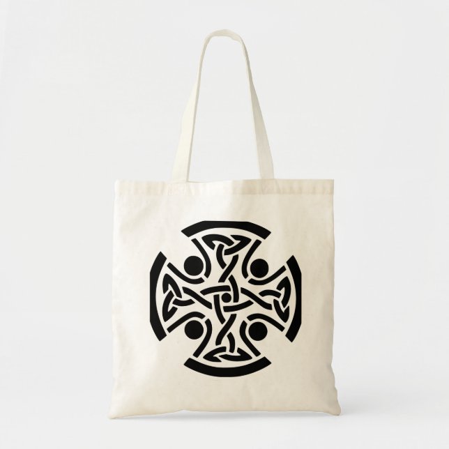 Bolso De Tela Cruz cristiana celta (Frente)