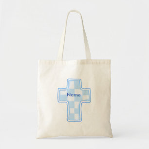 Bolso De Tela Cruz cristiana de Blue Check