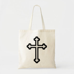Bolso De Tela Cruz cristiana negra
