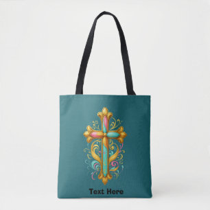 Bolso De Tela Cruz de Fe