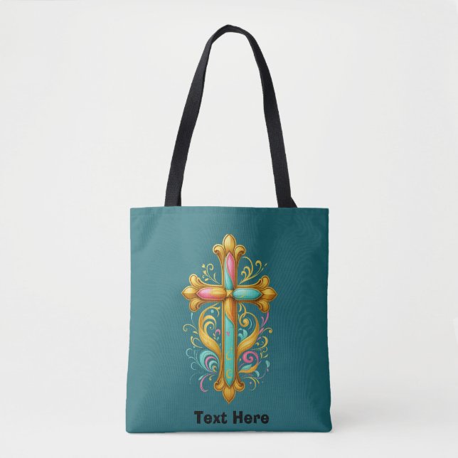 Bolso De Tela Cruz de Fe  (Anverso)