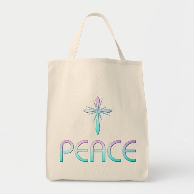 Bolso De Tela Cruz de la Paz (Frente)
