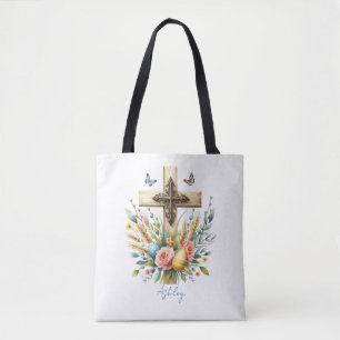 Bolso De Tela Cruz de Pascua de Agua Personalizada