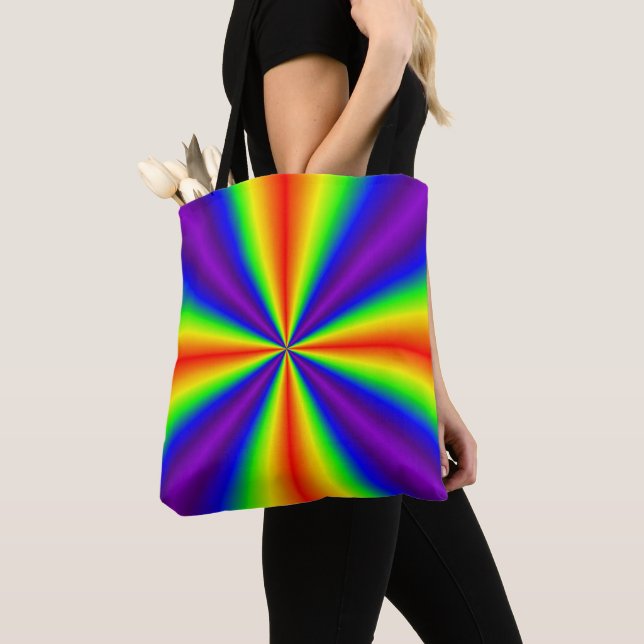 Bolso De Tela Cruz del Arcoiris (Detalle)