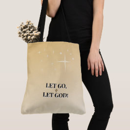 Bolso De Tela Cruz Dorada Deja Ir Deja Dios Luz