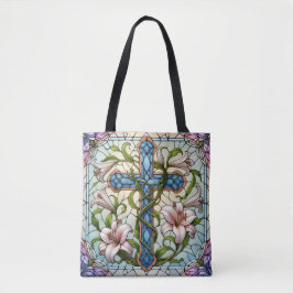 Bolso De Tela Cruz Floral de vidrio templado