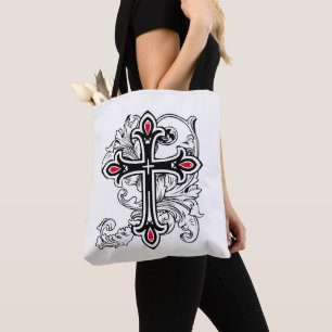 Bolso De Tela Cruz gótica