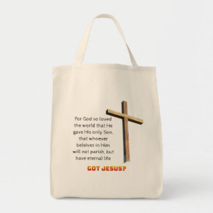 Bolso De Tela Cruz Juan 3:16