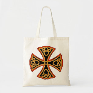 Bolso De Tela cruz ornamental con trenzas