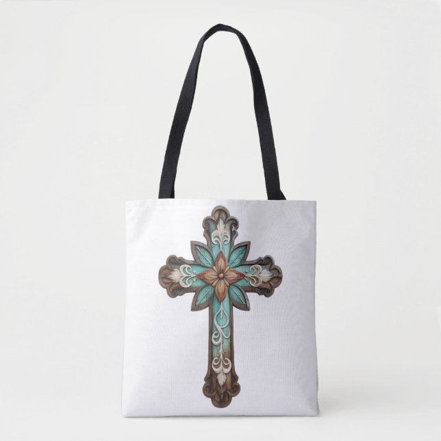 Bolso De Tela Cruz Ornate (Anverso)