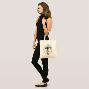 Bolso De Tela Cruz Ortodoxa Dorada Símbolo Religioso