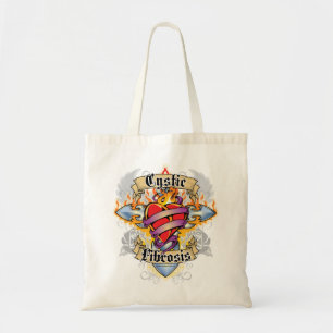 Bolso De Tela Cruz y corazón de la fibrosis quística