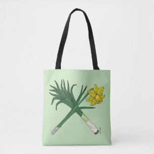 Bolso De Tela Cruzado de puerros y daffodil