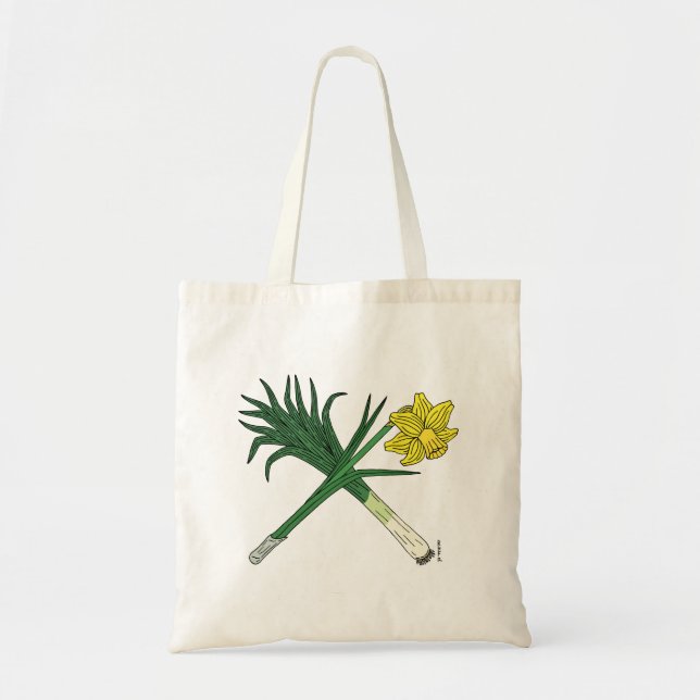 Bolso De Tela Cruzado de puerros y daffodil (Frente)