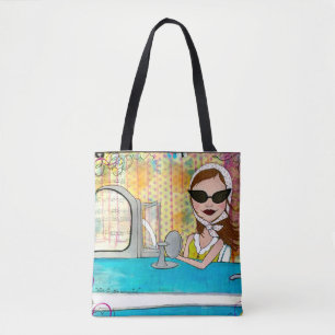 Bolso De Tela Cruz'in poco tote femenino