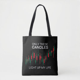 Bolso De Tela Crypto Candlesticks Personalizado