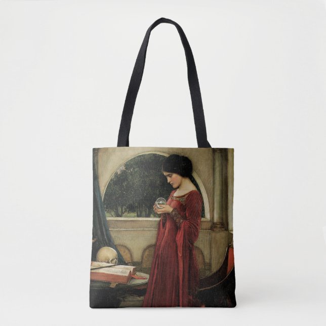 Bolso De Tela Crystal Ball por John William Waterhouse (Anverso)