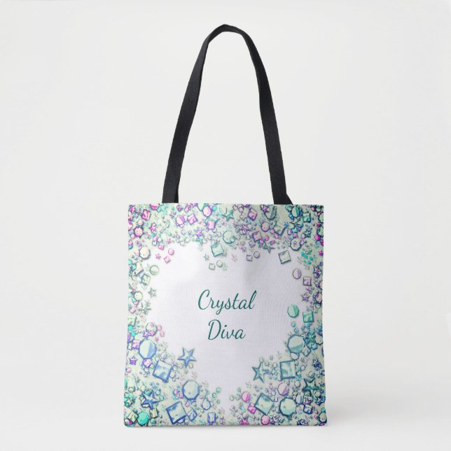Bolso De Tela Crystal Diva (Anverso)