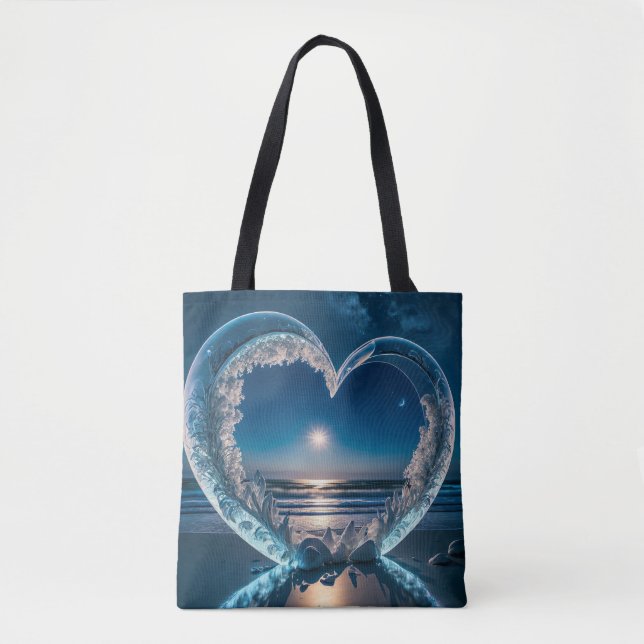 Bolso De Tela Crystal Heart under the Stars (Anverso)