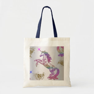 Bolso De Tela Crystal Rainbow Unicorn