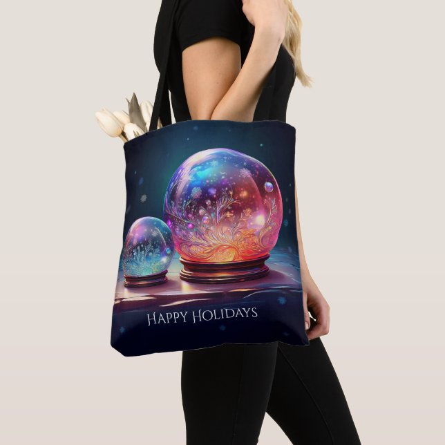 Bolso De Tela Crystal Snowballs Holiday Tote Bag (Detalle)