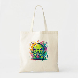 Bolso De Tela Cthulhu Kawaii Anime Alien Tea de Burbuja