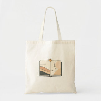 Bolso De Tela Cuaderno de Arte de Línea Minimalista y Sol – Mode