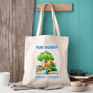 Bolso De Tela Cuaderno infantil de adoración pura con animales a
