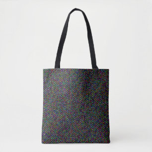 Bolso De Tela cuadrado colorido patrón vibratorio geométrico úni