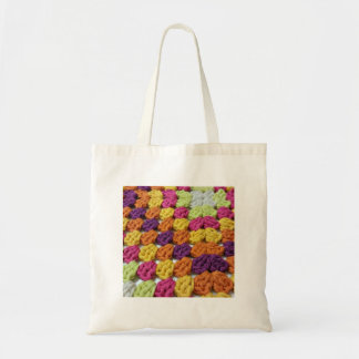 Bolso De Tela Cuadrado de la abuelita del ganchillo