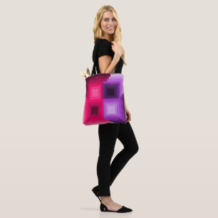 Bolso De Tela Cuadrados art decó