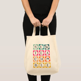 Bolso De Tela Cuadrados Coloridos Sewteachable