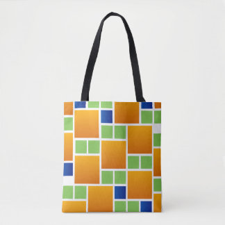 Bolso De Tela Cuadrados de gradiente naranja