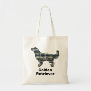 Bolso De Tela Cuadrícula amarilla y negra del perro de Golden Re