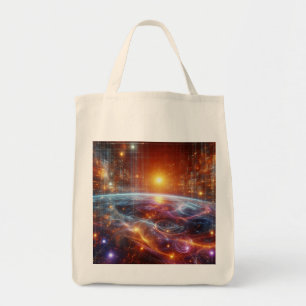 Bolso De Tela Cuadrícula cuántica iluminada