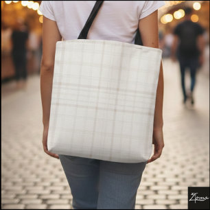 Bolso De Tela Cuadrícula sutil