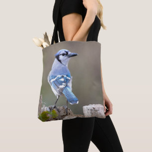Bolso De Tela Cuadrillo de Jay azul en Treestump