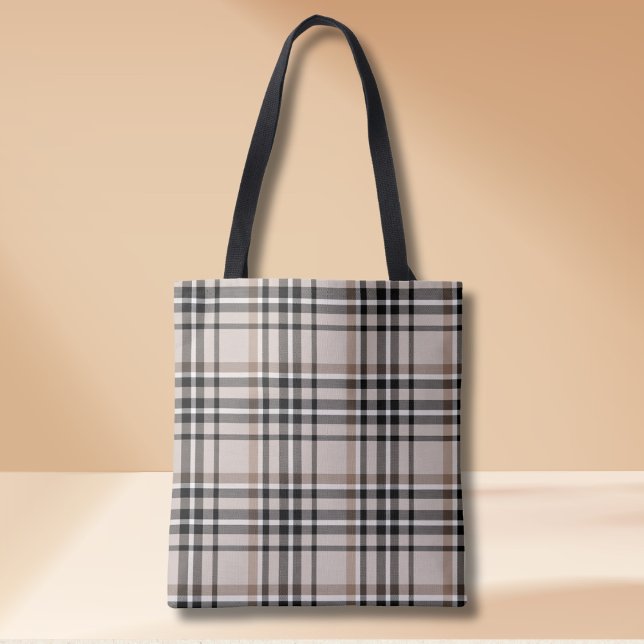 Bolso De Tela Cuadro beige  (Subido por el creador)