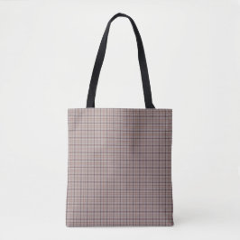 Bolso De Tela Cuadro Clásico de Rosa Gris