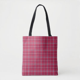 Bolso De Tela Cuadro de ladrillo rojo y melocotón suave