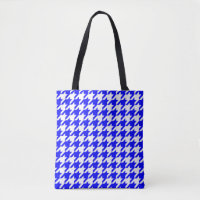 Cuadro de Piedra Houndstooth Azul Blanco
