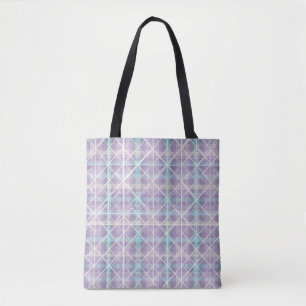 Bolso De Tela Cuadro Pastel Geométrico